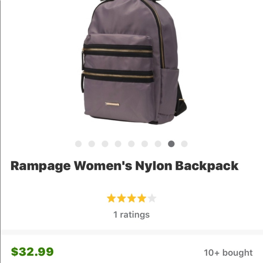 Rampage Womens Nylon Backpack -concrete-